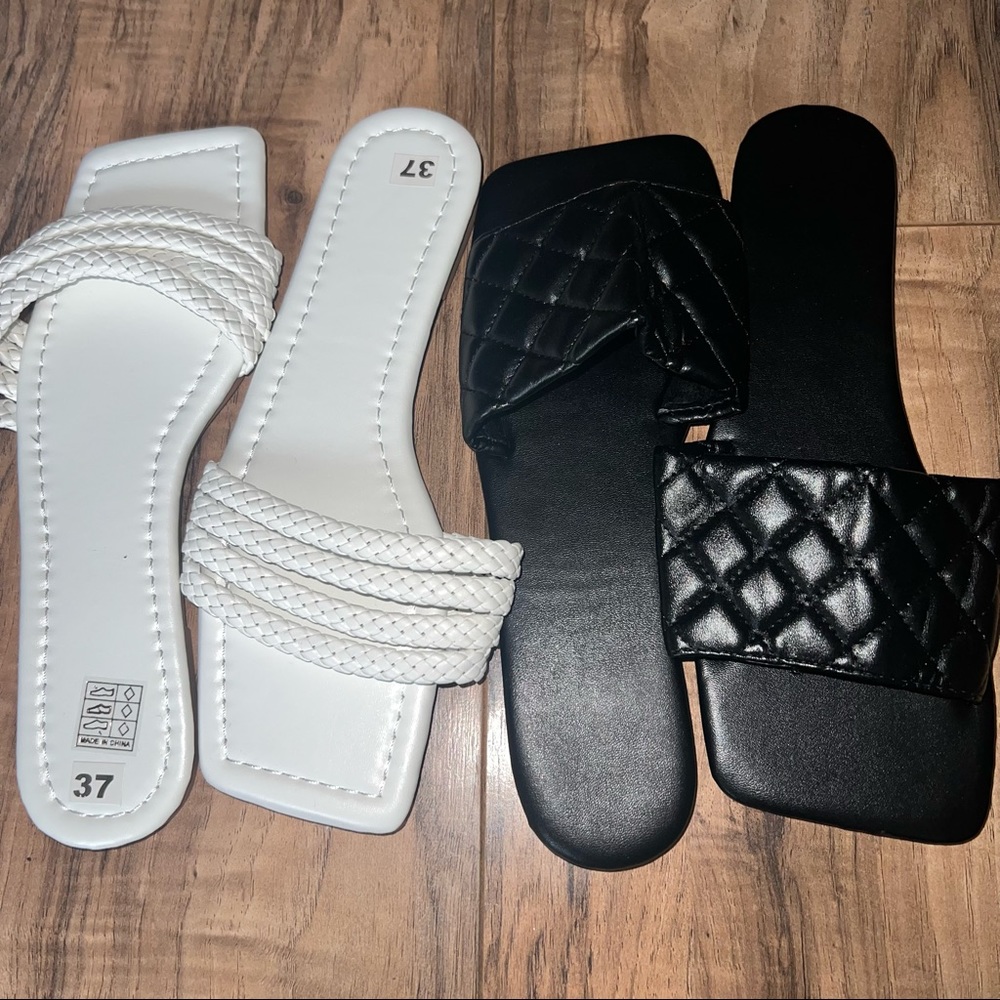 Bundle Braid Detail Slide Sandals 6.5
New Mules plates matelassées 6.5